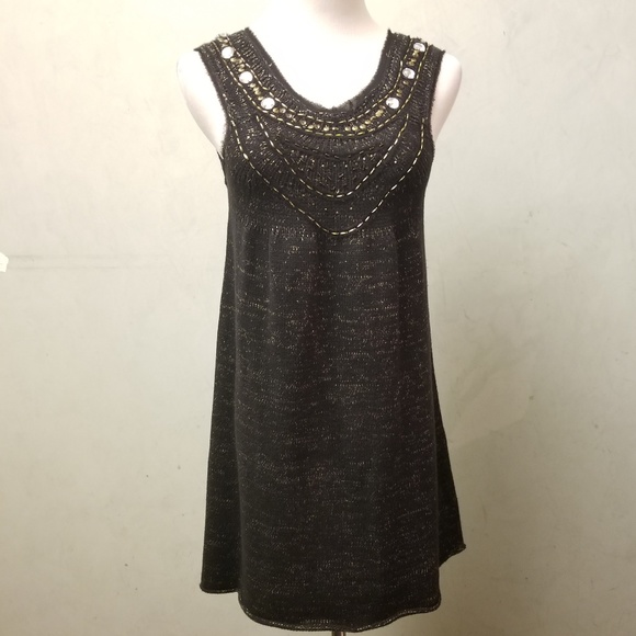 Vivienne Tam Dresses & Skirts - Vivienne Tam Sweater beaded sleeveless dress (M29)
